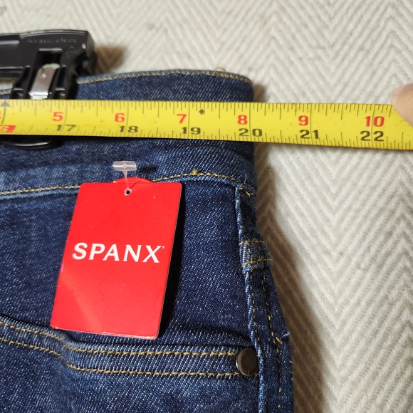 SPANX Wide Leg Jeans Womens Plus 3XT Indego Blue Pull On - Picture 5 of 11